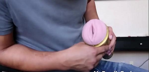  Stepsister Helps Her Brother with His Fleshlight